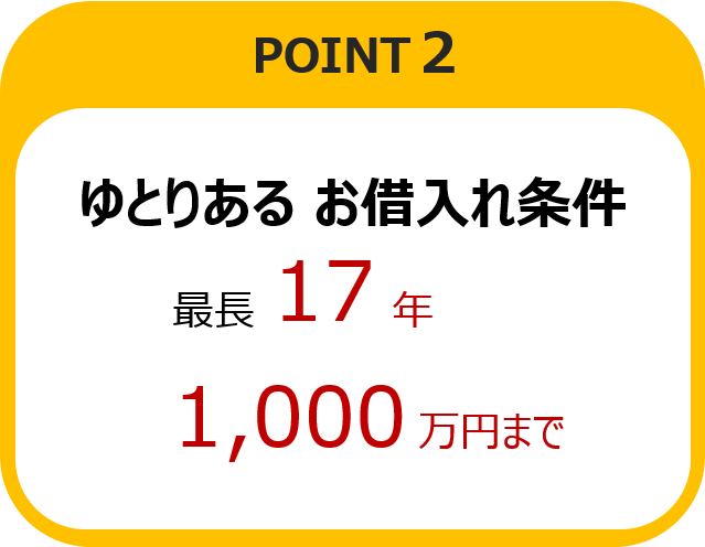 ゆとりあるお借入れ条件